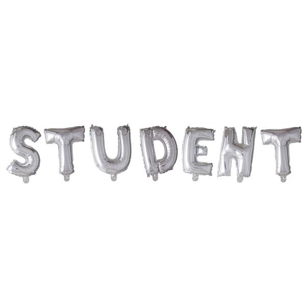 Student Bokstavballonger Sølv