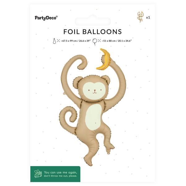 Folieballong Ape med Banan 51 x 88 cm