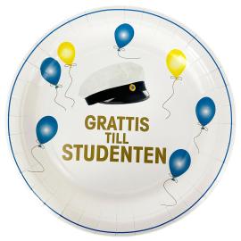 Pappasjetter Grattis Till Studenten 18 cm 8-pakning
