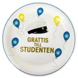 Pappasjetter Grattis Till Studenten 18 cm 8-pakning