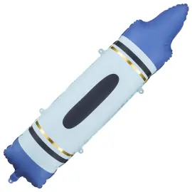 Folieballong Bl&aring; Kritt