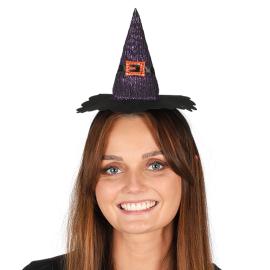 Hårbøyle med Heksehatt Lilla