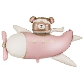 Folieballong Bj&oslash;rn i Fly Lyserosa 94 x 61 cm