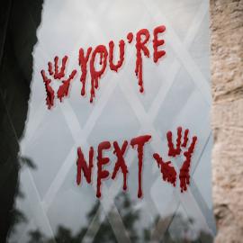 Geldekorasjon til Vindu You're Next R&oslash;d