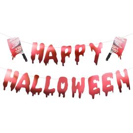 Girlander Happy Halloween med Kj&oslash;tt&oslash;kser R&oslash;d