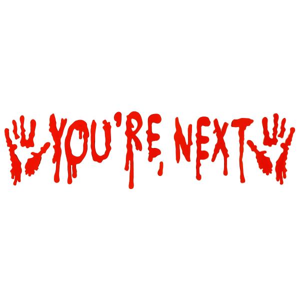 Geldekorasjon til Vindu You're Next Rød