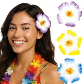 H&aring;rklemmer med Hawaiiblomster
