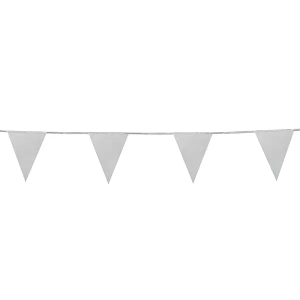 Vimpelgirlander Glitter Glans Silver