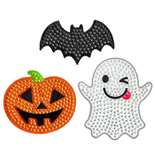 Halloween Klistremerker med Strass