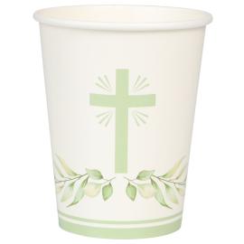 Pappkopper med Kors og Bladkrans 8-pakning