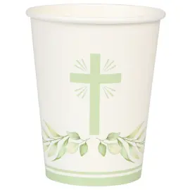 Pappkopper med Kors og Bladkrans 8-pakning