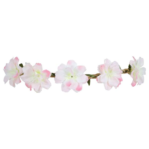 Pannebånd med Blomster Rosa/Hvit