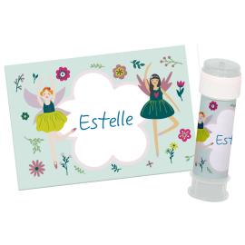 Stickers til S&aring;pebobleflasker Fabulous Fairy 6-pakning