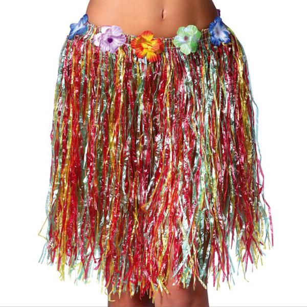 Flerfarget Hawaii Hula Skjørt