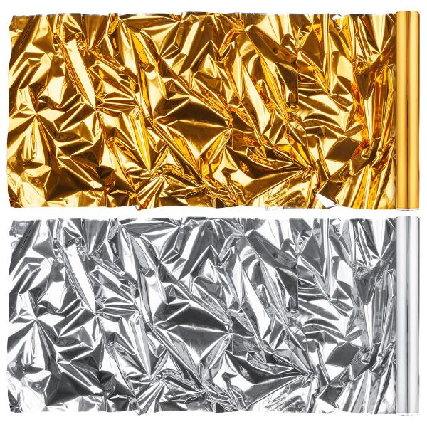 Dekorasjonsfolie Metallic Gull/Sølv