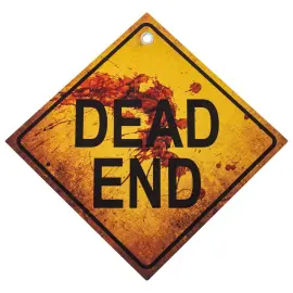 Veggdekorasjon Dead End Skilt