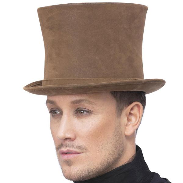 Viktorianskt Høy Hatt Deluxe Brun