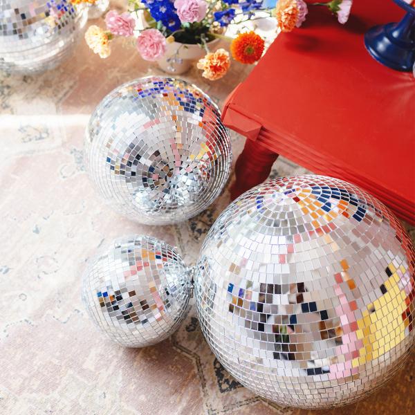 Hengende Discoball Sølv 30 cm