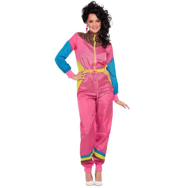 80-talls Jumpsuit Rosa/Leopardmønster