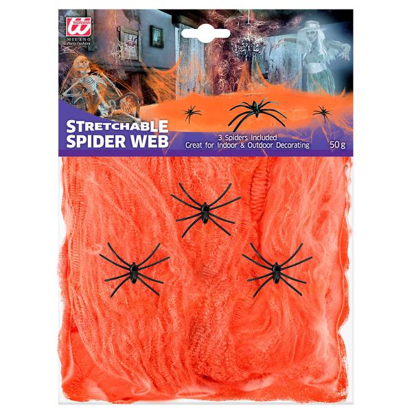 Oransje Spindelvev med Edderkopper 50g