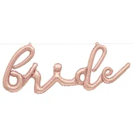 Ballong Banner Bride Metallic Rosegull