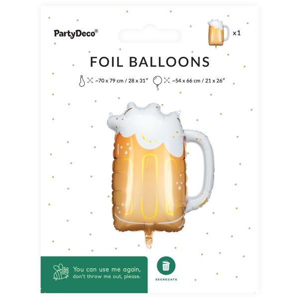 Folieballong Ølglass