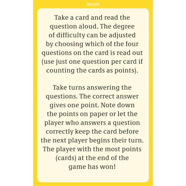 Swedish Quiz Kortspill 12+ år