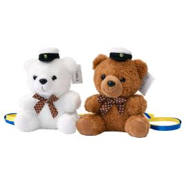 Studentbamse Bj&oslash;rn med Brun Sl&oslash;yfe 17 cm