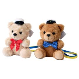 Studentbamse Bj&oslash;rn med Prikkete Sl&oslash;yfe 17 cm