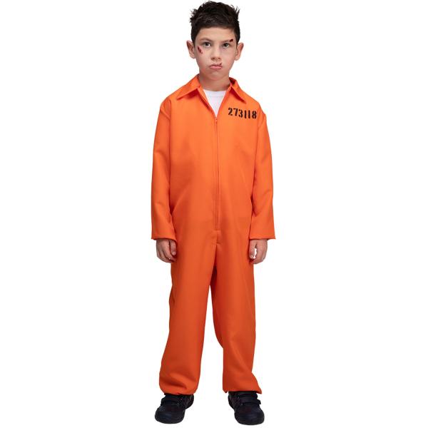 Fangedrakt Oransje Barn