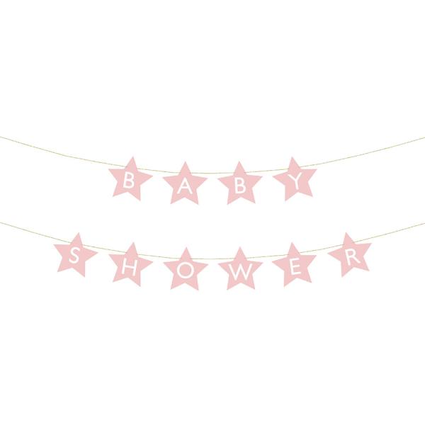 DIY Girlander Babyshower Lysrosa