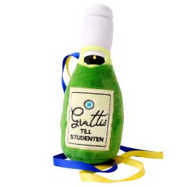Studentbamse Champagneflaske 20 cm