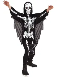 Skjelettkostyme med Vinger Barn