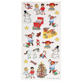 Juleklistremerker Pippi Langstrømpe 66-pakning