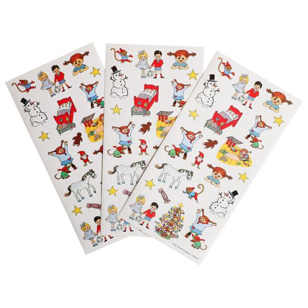 Juleklistremerker Pippi Langstrømpe 66-pakning