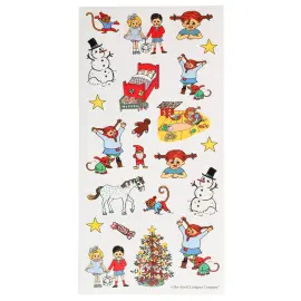 Juleklistremerker Pippi Langstr&oslash;mpe 66-pakning
