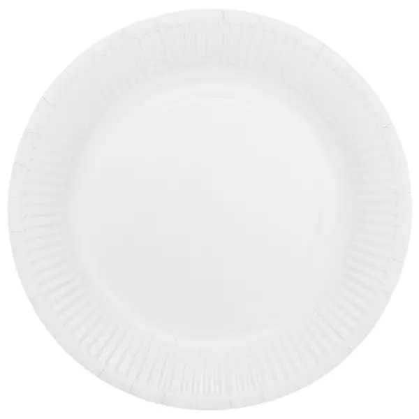 Papptallerkener Hvit 23 cm 8-pakning