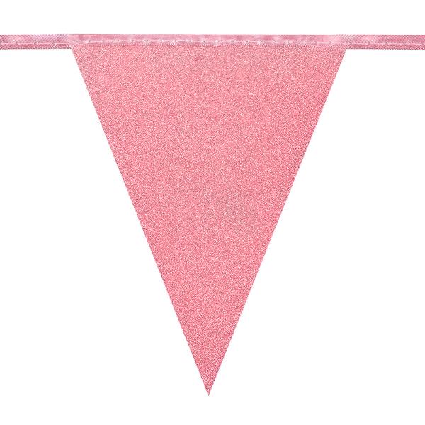Vimpelgirlander Glitter Rosa