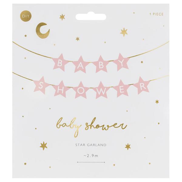 DIY Girlander Babyshower Lysrosa