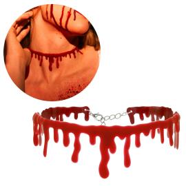Choker Halskjede med Blod R&oslash;d