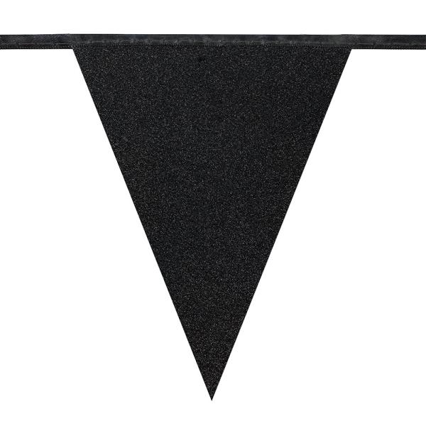 Vimpelgirlander Glitter Svart