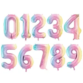 Tallballong 9 Regnbue Pastell 86 cm