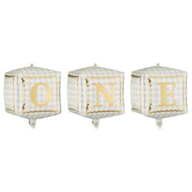 Folieballonger One Kuber 3-pakning