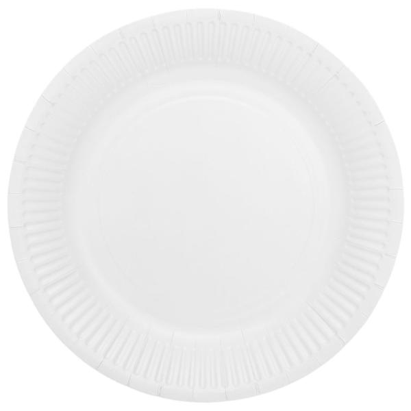 Papptallerkener Hvit 23 cm 16-pakning