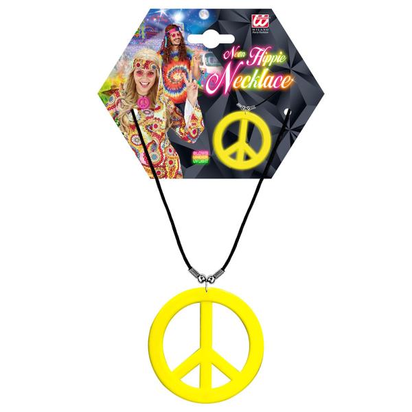 Neon Gul Hippie Halskjede