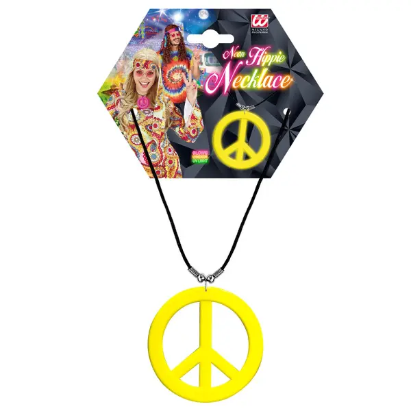 Neon Gul Hippie Halskjede