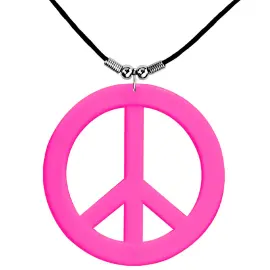 Neon Rosa Hippie Halskjede