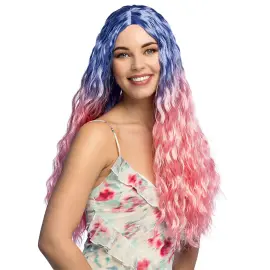 B&oslash;lget Parykk Rosa/Bl&aring;