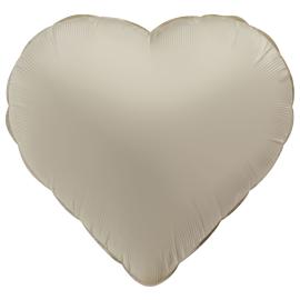 Folieballong Hjerte Creamy Latte Matt