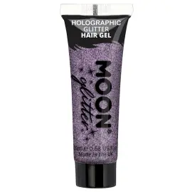 Moon Glitter Holografisk Glitter Hårgelé Lilla